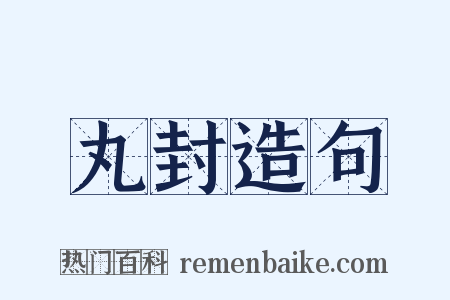 丸封造句是什么意思的图片